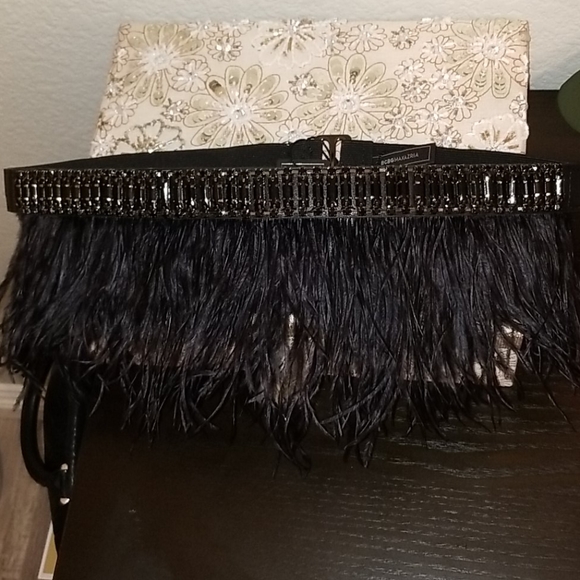 BCBGMaxAzria Ostrich Feather Belt - Picture 5 of 8